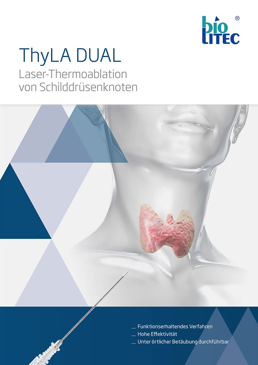 Image of the biolitec ThyLA brochure title